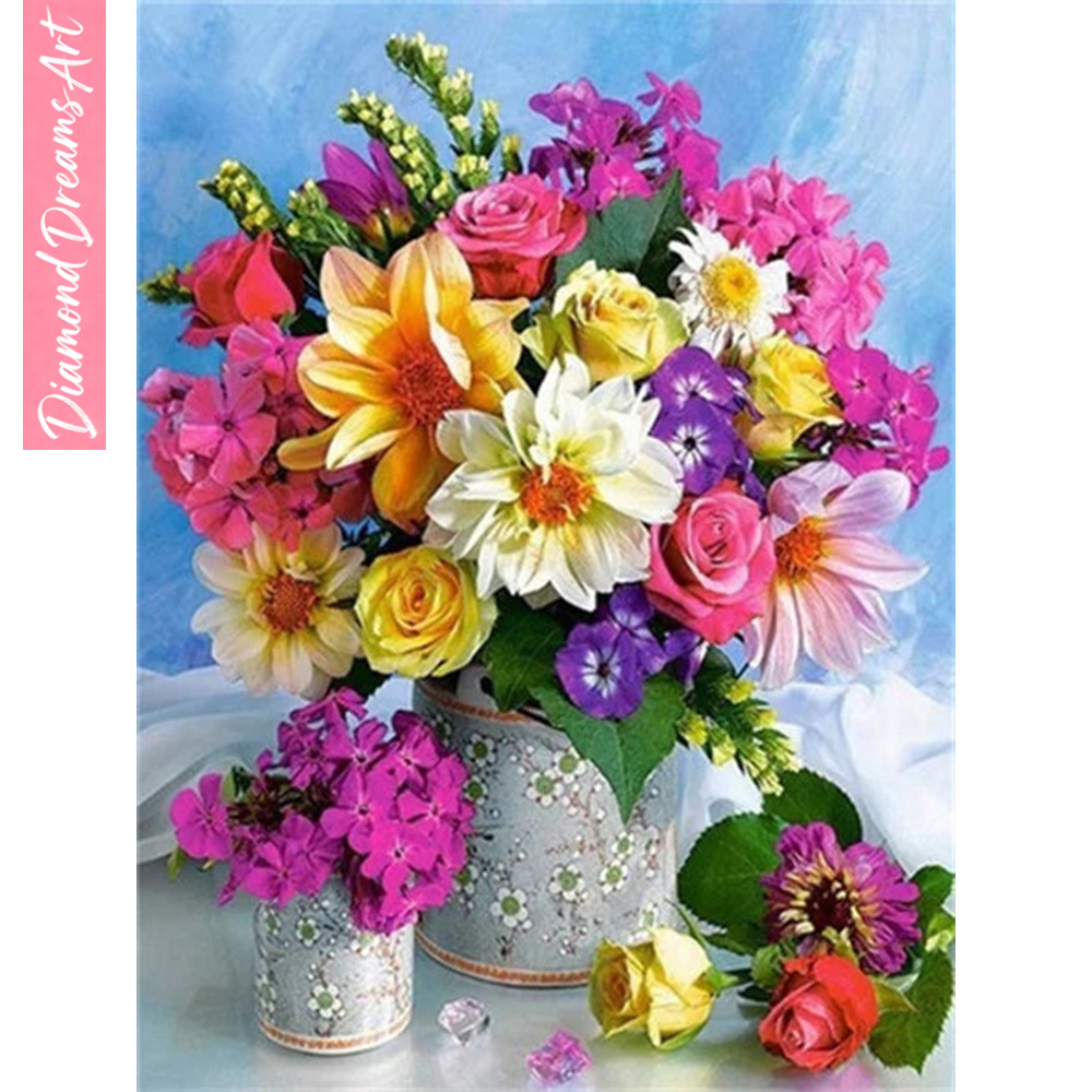 Resin Art With Rose - Full Diamond Mosaic Flower 5D Diamond
