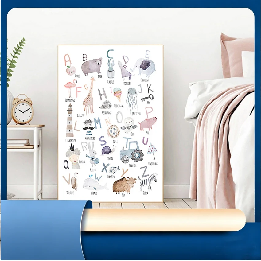 Resin Art Learning - Animals Illustration Learning Picture Kids Room