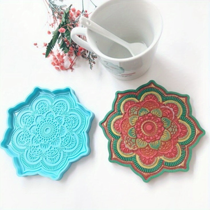 Resin Art Mold - Mandala Coaster Silicone Mold Round Tray