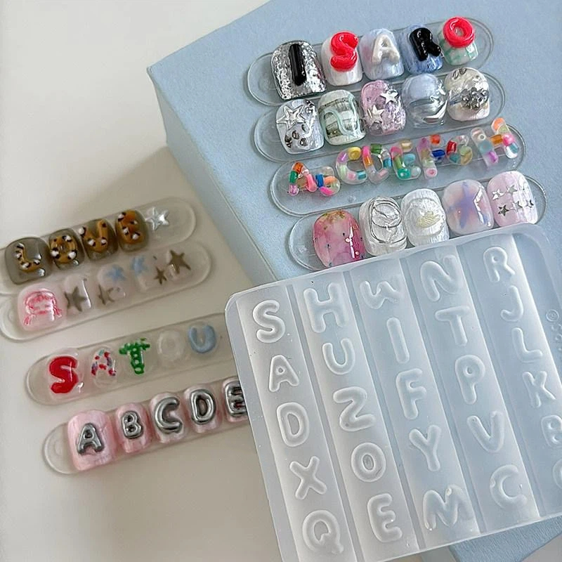 Silicone Alphabet Nail Art Mol - Resin Art Template review and price