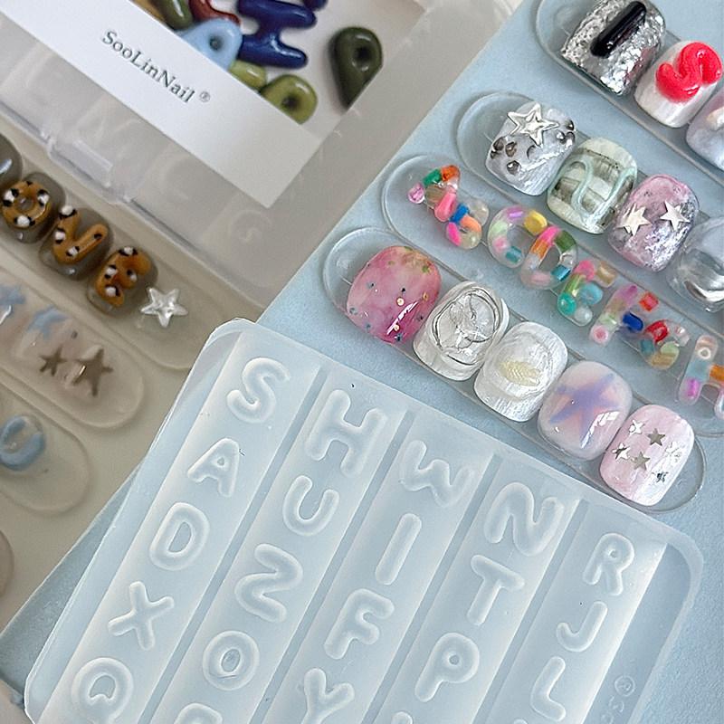 Silicone Alphabet Nail Art Mol - Resin Art Template review and price