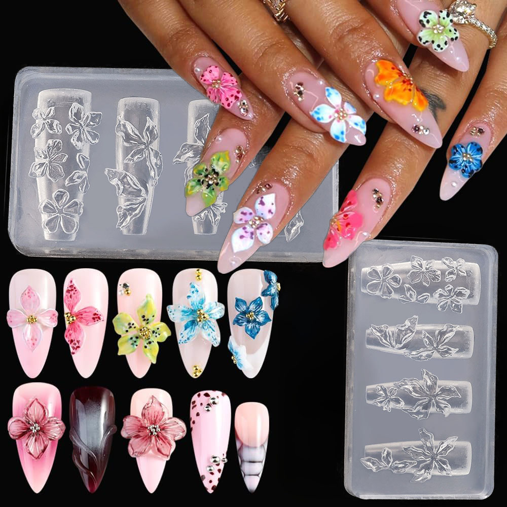 3D Flowers Nail Mold DIY Silic - Resin Art Template review and price