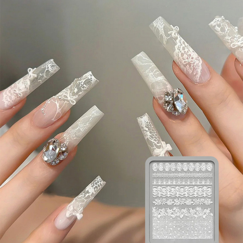 1pc Lace 3D Silicone Nail Mold - Resin Art Template review and price