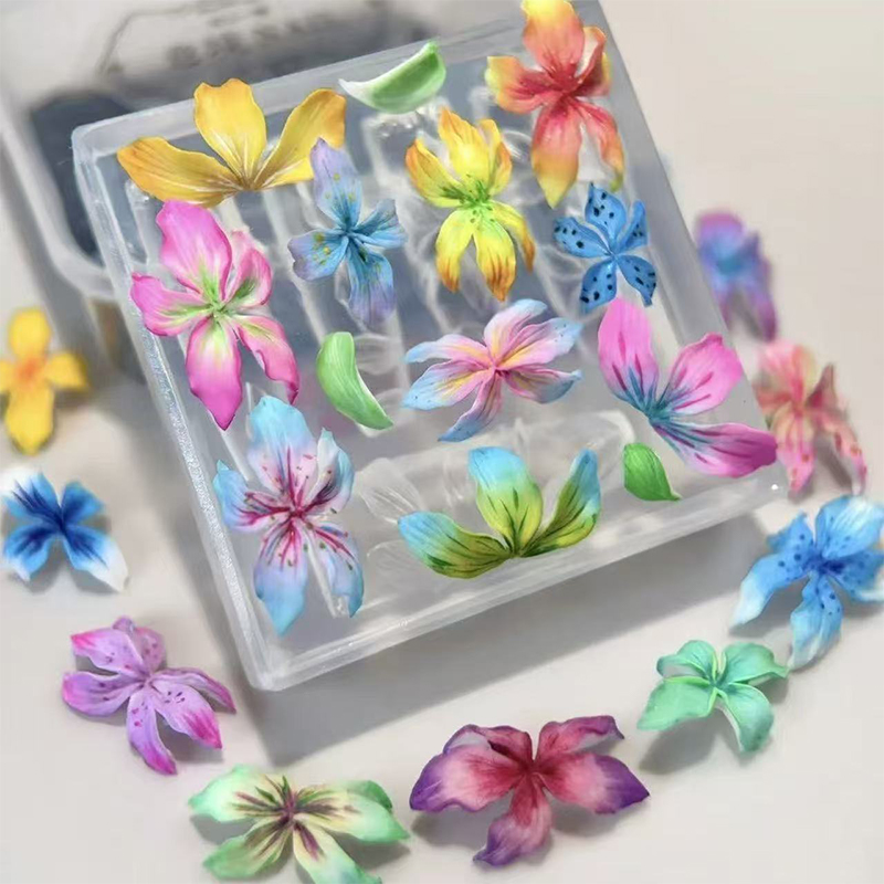 【O】3D Flowers Nail Mold DIY Si - Resin Art Template review and price