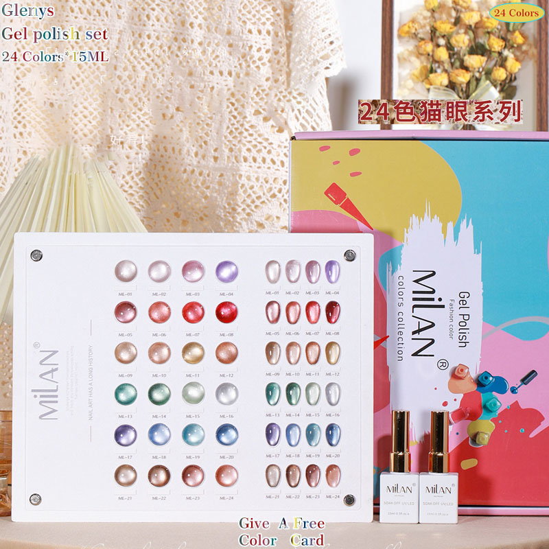 Glemys 24 color cat's eye nail - Resin Art Learning review and price