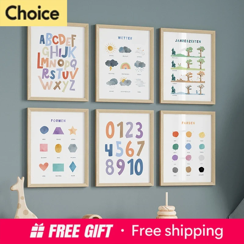 Children German Learning Poste - Resin Art Learning review and price