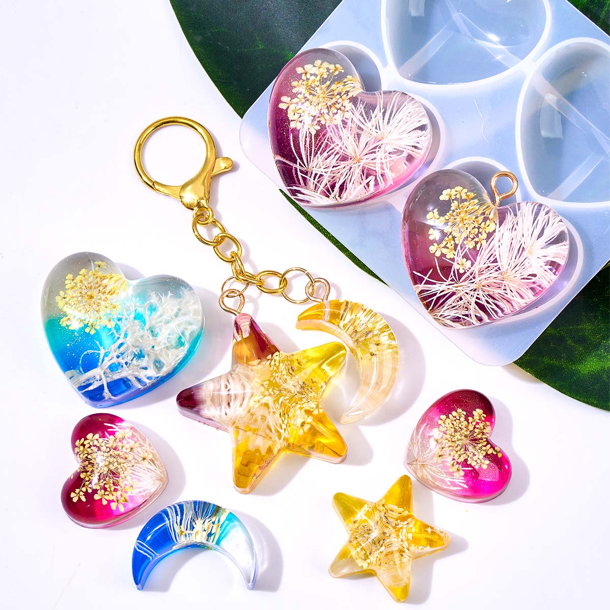 Heart Star Moon Pendant Silico - Resin Art Mold review and price