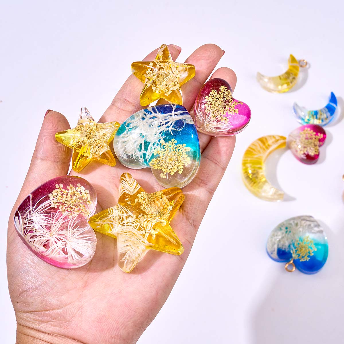 Heart Star Moon Pendant Silico - Resin Art Mold review and price