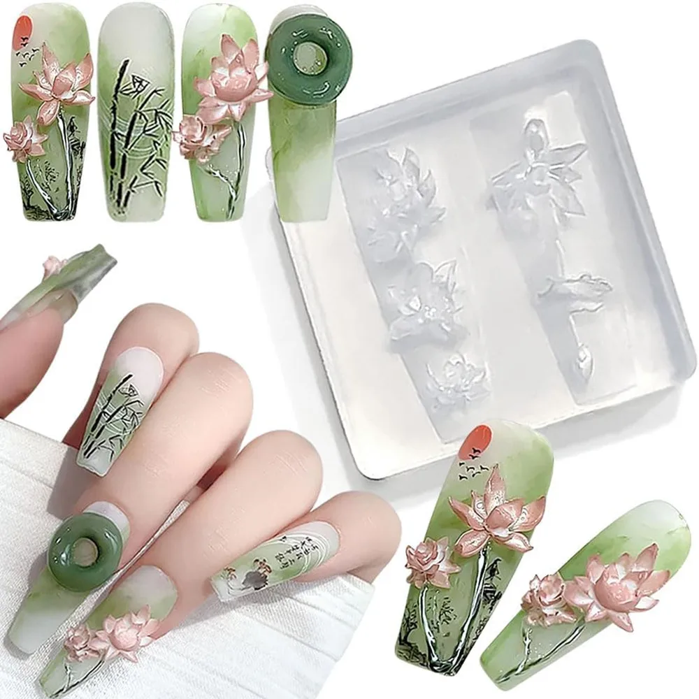3D thorns Nail Design Silicone - Resin Art Template review and price