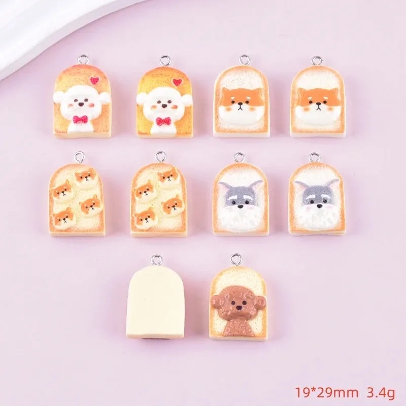 10Pcs Cute Toast Dog Resin Pen - Resin Art Products review and price