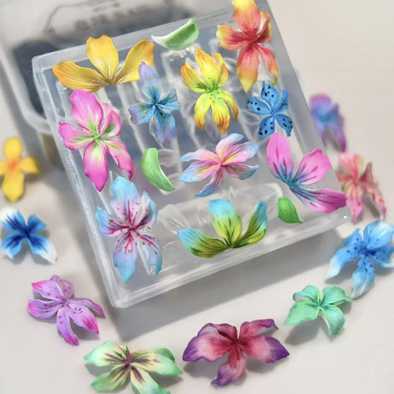 Z. 3D Flowers Nail Mold DIY Si - Resin Art Template review and price