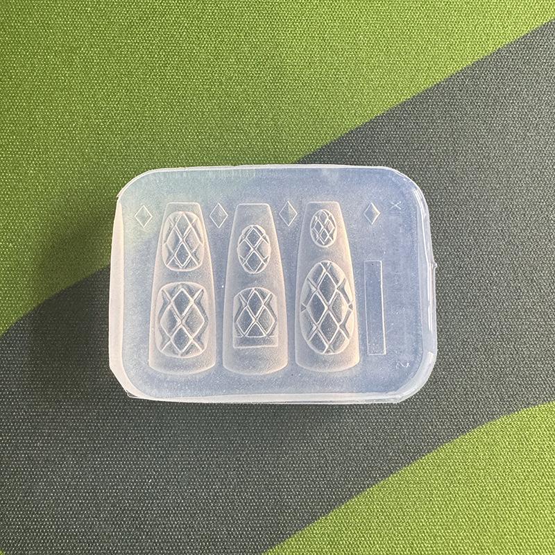 Silicone Nails Mold Plaid Bow  - Resin Art Template review and price