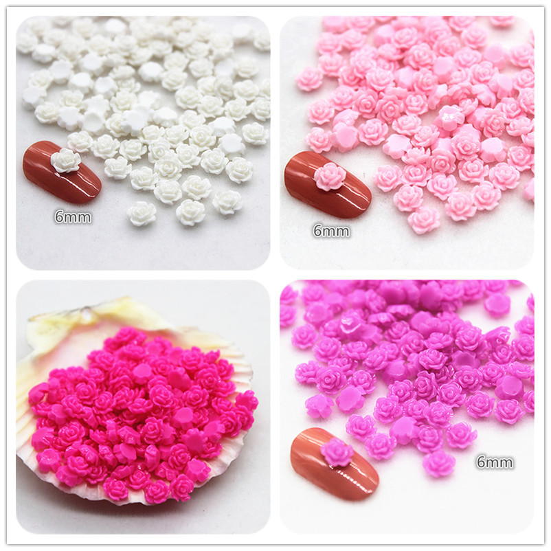 100pcs 6mm Resin Mini Rose Flo - Resin Art With Rose review and price