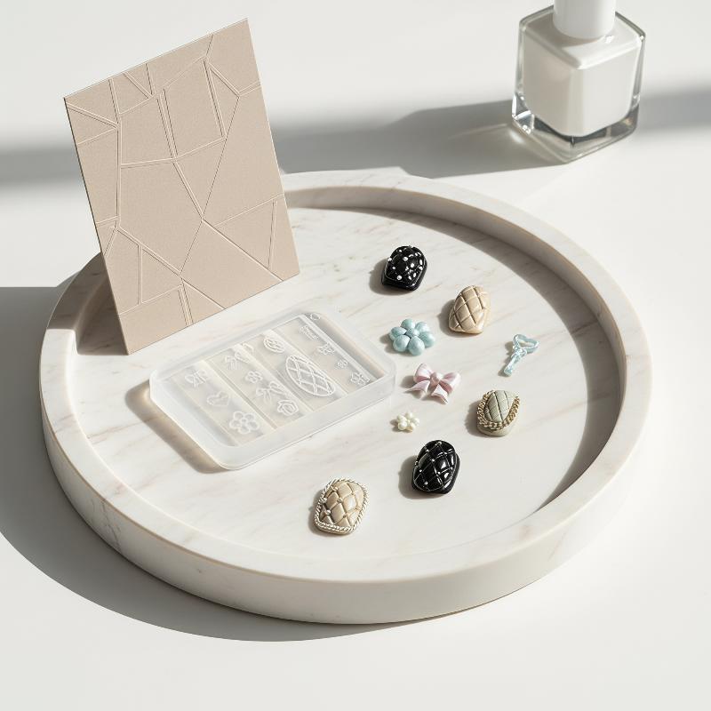 Portable Reusable Silicone Nai - Resin Art Template review and price