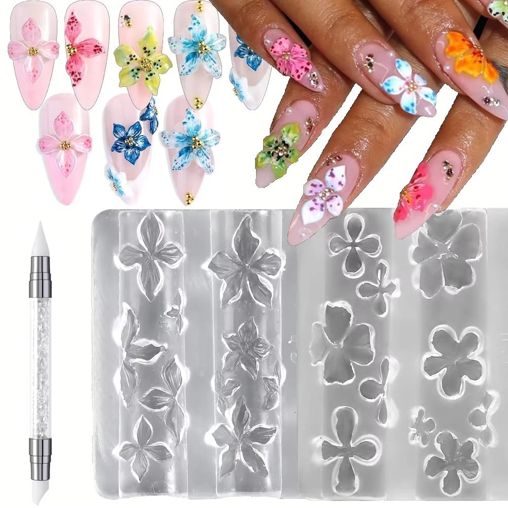 New 3Pcs/Set 3D Nail Mold Carv - Resin Art Template review and price