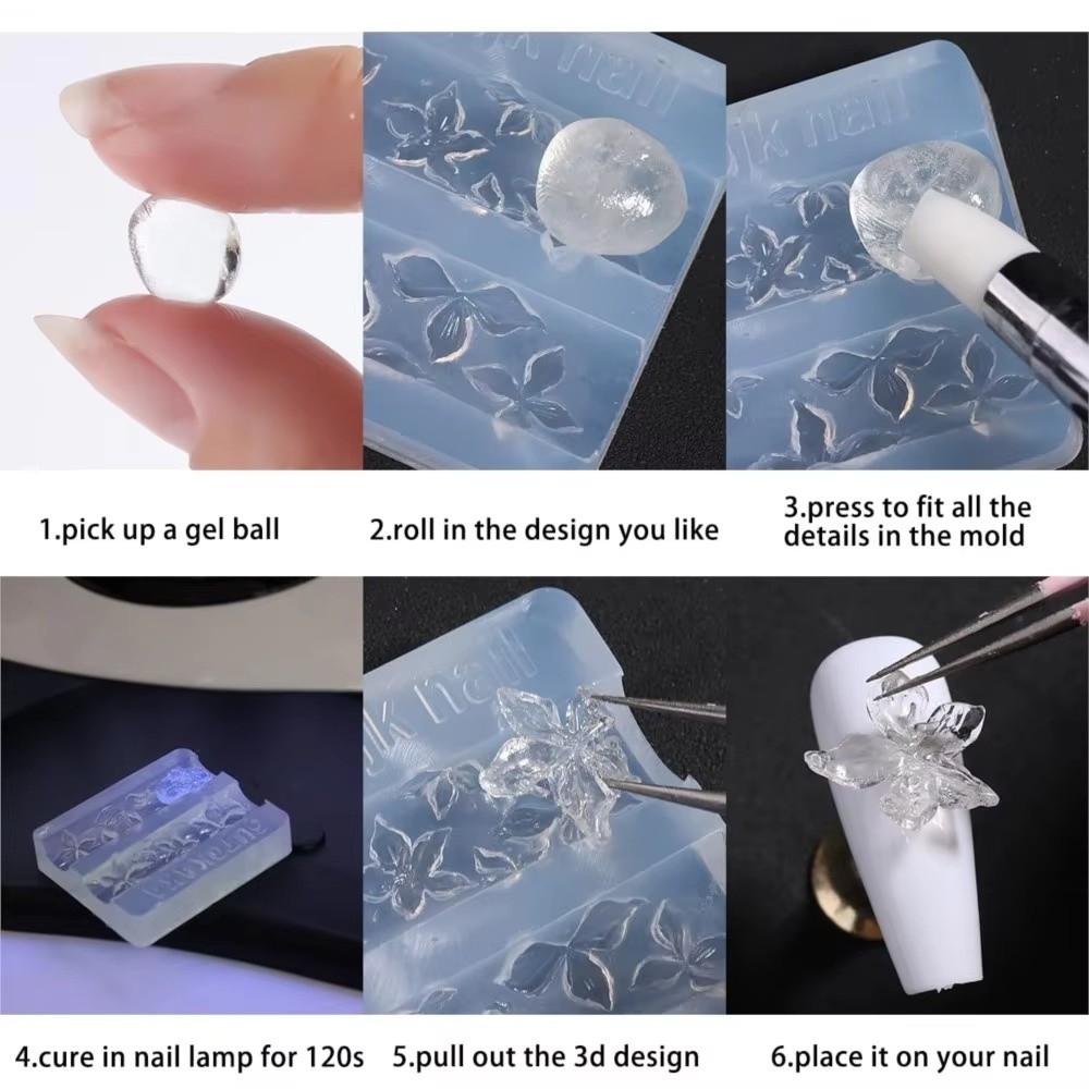 New 3Pcs/Set 3D Nail Mold Carv - Resin Art Template review and price