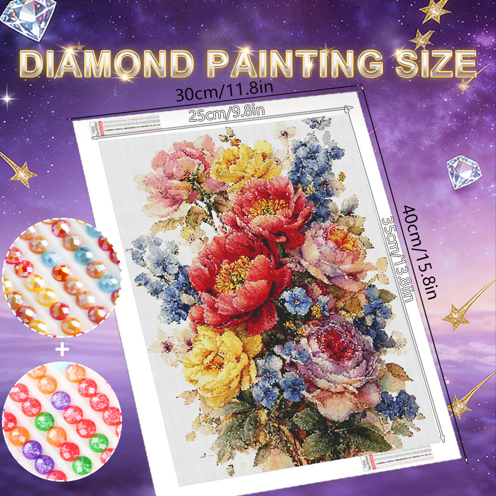 HUACAN Diamond Painting Kit Fl - Resin Art With Rose review and price