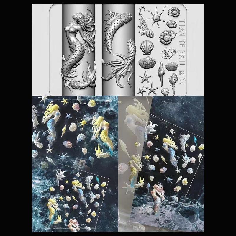 3D Soft Silicone Nail Ocean Me - Resin Art Template review and price