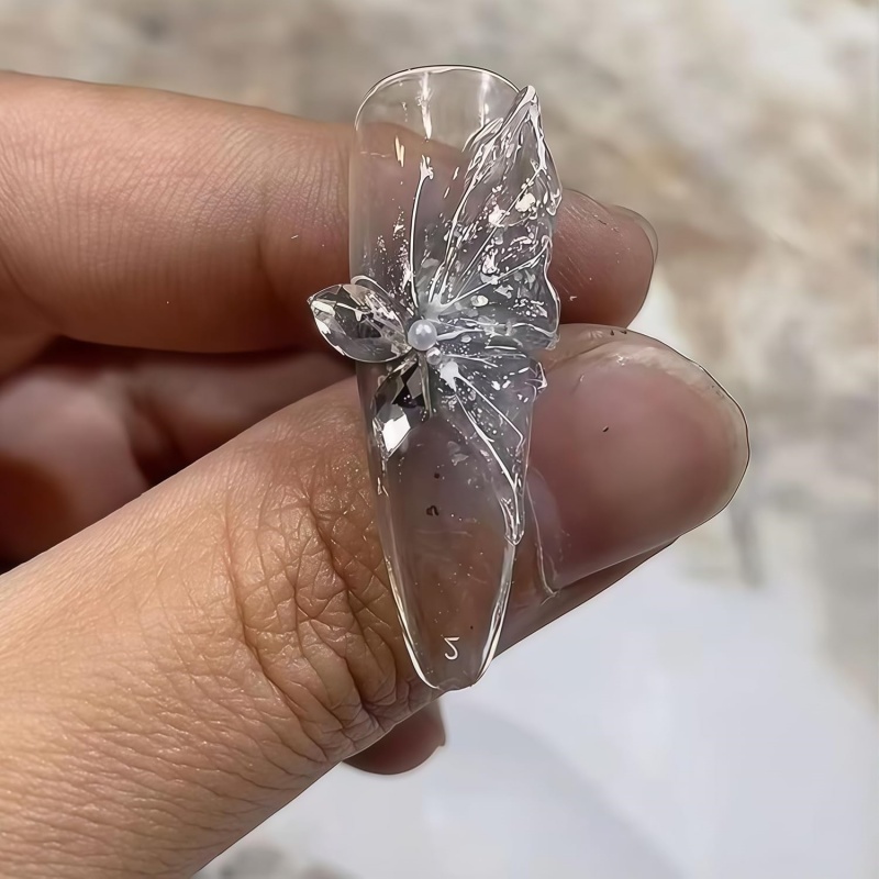 3D Butterfly Flower Gel Nail A - Resin Art Template review and price