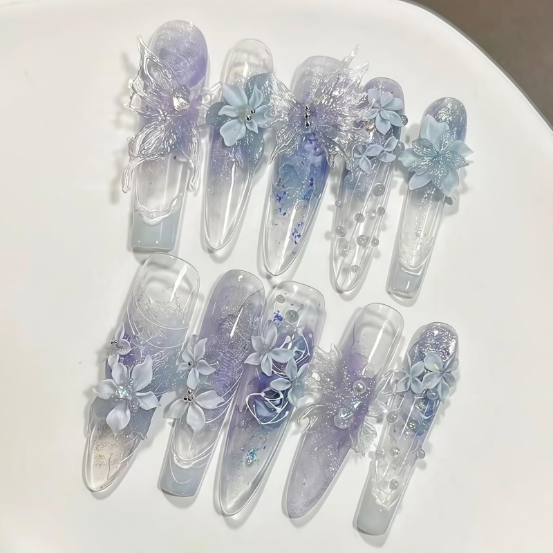 3D Butterfly Flower Gel Nail A - Resin Art Template review and price