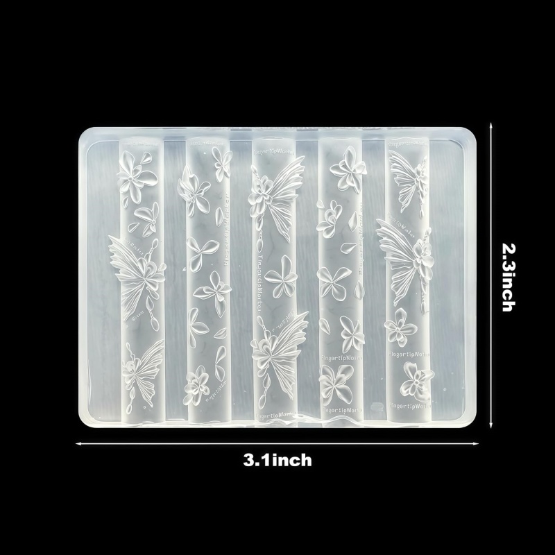 3D Butterfly Flower Gel Nail A - Resin Art Template review and price